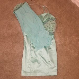 Cocktail dress over the knee Beads & pearls